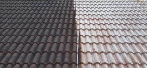 Eastbourne Roof Cleaning Example - Tiled Roof